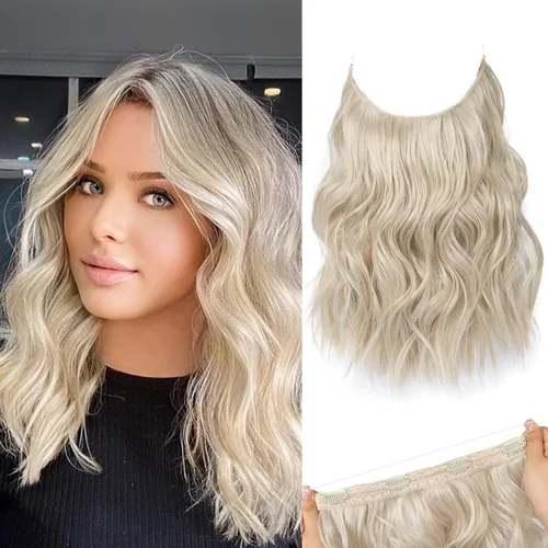 Miniatura 10 de REECHO Extensiones de cabello con alambre invisible con trama de encaje más delgada y suave