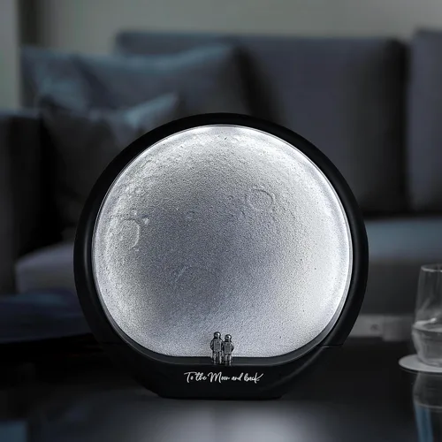 mamre Lámpara Lunar de Pareja de Astronautas Luz de Luna Lámpara de Luna 3D Recargable Luz Nocturna Regalo Decoración del Hogar Iluminación para