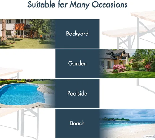 Miniatura 9 de Juego de mesa de picnic, amarillo