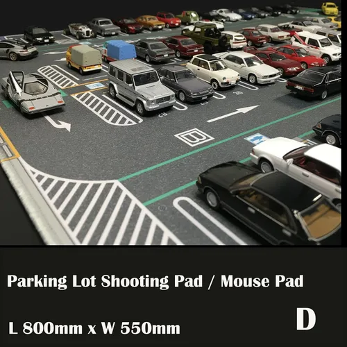 Miniatura 6 de TAPDRA Alfombrilla de estacionamiento de 1/64, modelo de automóvil, pantalla de escena de vehículo, alfombrilla grande para mouse de juguete