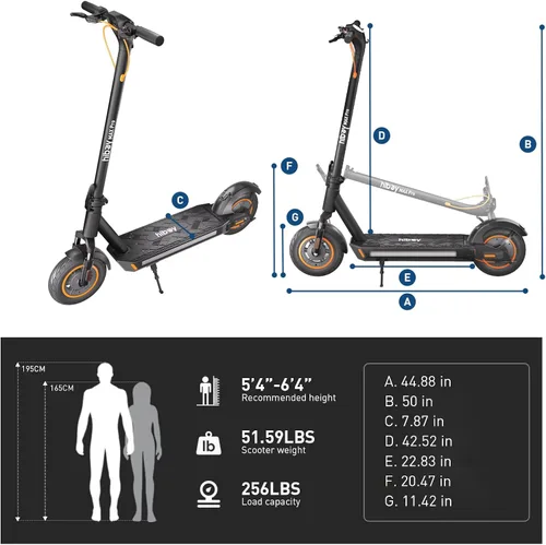 Miniatura 7 de Hiboy MAX Pro Scooter Eléctrico, 46.6 Mi de Largo Alcance, 22 MPH Potenciado por Motor MAX de 650W, Neumáticos de 11'', Diseño de Cubo Dividido