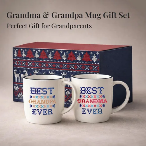 Miniatura 2 de Triple Gifffted Worlds Best Grandparents - Tazas de café para abuela y abuelo, ideas de regalos de nietos, nietos, nuevo anuncio de abuelos por