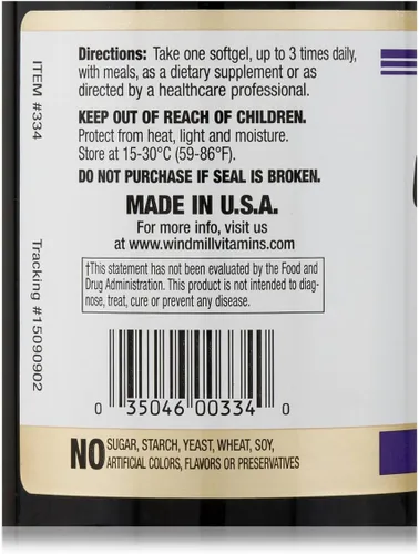 Miniatura 5 de Windmill Aceite de pescado Omega 3 1,000 mg cápsulas blandas, 90 ct