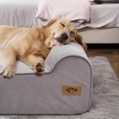 Miniatura 7 de Sytopia XXL 35D Cama de espuma viscoelástica para perros, sofá ortopédico extra grande de 7 pulgadas de grosor para perros mayores de 100 libras