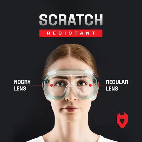 Miniatura 6 de NoCry Gafas de laboratorio de protección con revestimiento antiniebla, lentes transparentes resistentes a los arañazos, 100% de protección UV