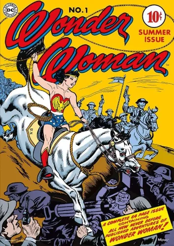 Miniatura 13 de MIGHTYPRINT DC Comics - Wonder Woman - Collage de cómics de la Liga de la Justicia - Arte de pared duradero de 17 x 24 pulgadas, no hecho de papel