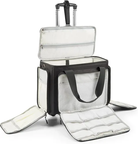 Miniatura 2 de Bolsa para máquina de coser con ruedas universales, funda de transporte para máquina de coser con cremalleras YKK, compatible con la mayoría