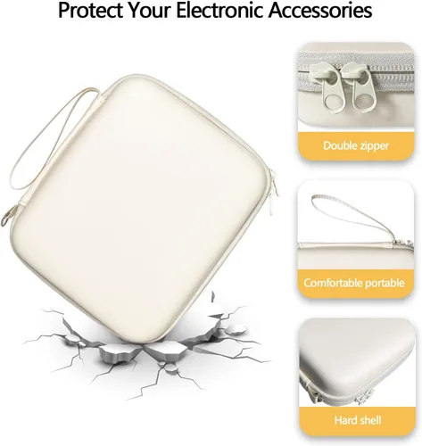 Miniatura 3 de Funda de viaje organizadora electrónica de cable duro, bolsa de tecnología de cable, funda rígida para cargador portátil, banco de energía, mouse