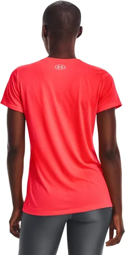 Miniatura 3 de Under Armour - Camiseta Tech de manga corta y cuello en V para mujer, color sólido