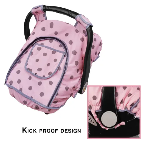 Miniatura 4 de Funda de asiento de automóvil para niñas, fundas de asiento de automóvil para asiento de automóvil infantil, toldo de cubierta de portabebés, Rosado