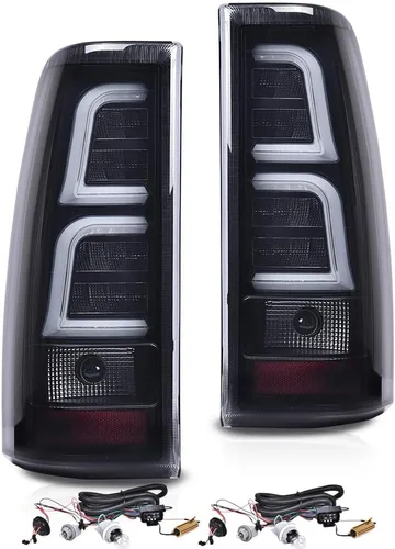 Miniatura 9 de PIT66 Luces traseras compatibles con Chevy Silverado 1500 2500 3500 2003 2004 2005 2006, conjunto de lámpara de luz trasera LED izquierda y derecha