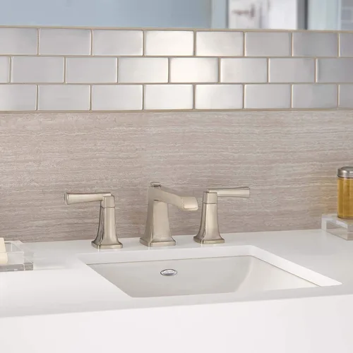 Miniatura 2 de American Standard Townsend 7353841.295, grifo de baño de 2 manijas generalizado de 8 pulgadas, 1.2 GPM, níquel cepillado cepillado níquel