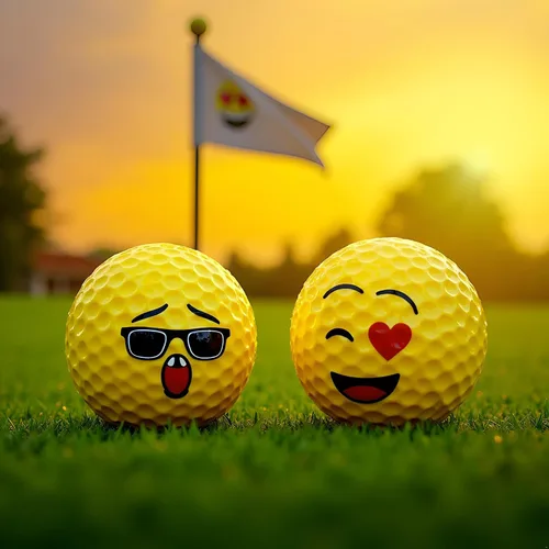 Miniatura 6 de Lightahead USGolfer - Juego de 12 pelotas de golf de práctica de putting divertidas con emoticonos únicos, seleccionados al azar de las imágenes