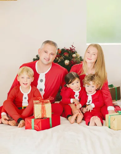 Miniatura 21 de VAENAIT BABY Infant Toddler Kids Adult Couple Family Matching Women Men Christmas Pjs Xmas Holiday Buffalo Plaid Pajama Set