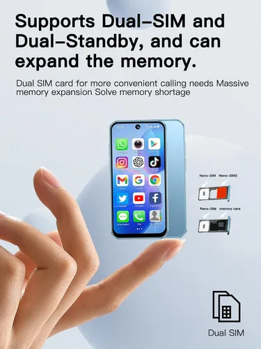 Miniatura 6 de Mini teléfono inteligente 4G desbloqueado, pantalla HD de 3.88 pulgadas, una opción compacta e ideal para niños y estudiantes, teléfono de respaldo