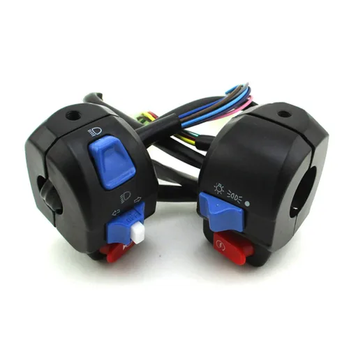 Miniatura 6 de Aluminio 7/8 ''0.866 in izquierda derecha manija interruptor conjunto de control conjunto para GY6 50cc 125cc 150cc ciclomotor scooter