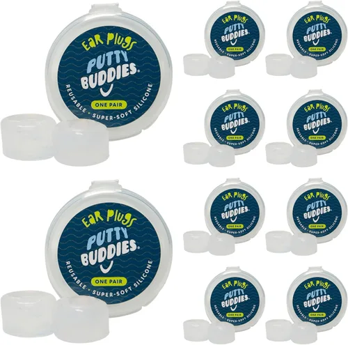 Earvolution Putty Buddies Tapones para los oídos para nadar y bañarse, inventados por médicos, fabricados en Estados Unidos, tapones de silicona