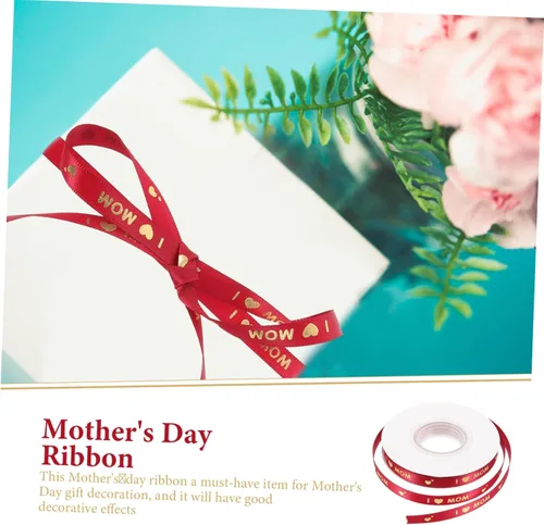 Miniatura 4 de Zerodeko 1 rollo de cinta decorativa para el día de la madre, diseño de corazón para envolver proyectos de manualidades y decoraciones de fiestas