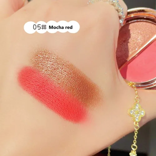Miniatura 2 de Sombra de ojos de doble color, paleta de maquillaje de ojos de alto pigmento, polvo de sombra de ojos de metal brillante mate, maquillaje de ojos