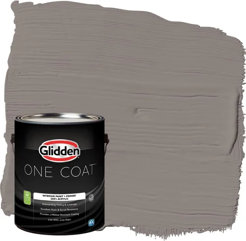 Miniatura 70 de Glidden Pintura Interior + Imprimación: Gris/Plata Antigua, Una Capa, Satinado, 1 Galón
