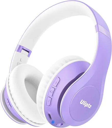 Miniatura 10 de Uliptz Auriculares Bluetooth inalámbricos, tiempo de reproducción de 65 horas, 6 modos de sonido EQ, auriculares estéreo de alta fidelidad sobre
