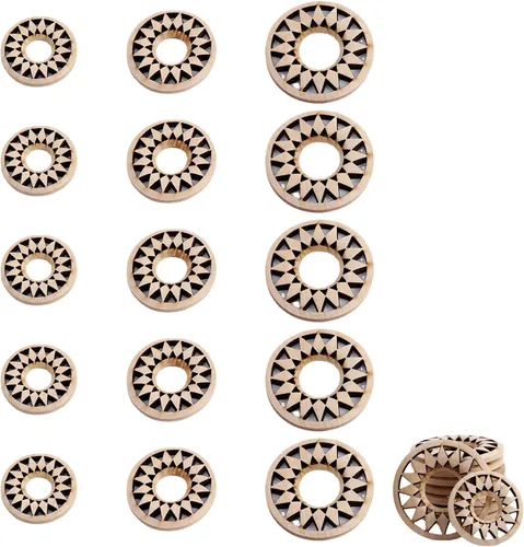 15 soportes de bola de cristal de madera, soporte de exhibición de esfera de madera, soportes de esfera de madera para decoración del hogar, piedras