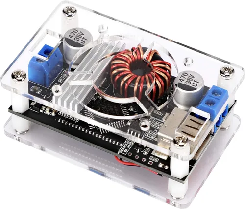 Miniatura 5 de DROK Regulador de voltaje Buck Boost, DROK DC 6-30V a DC 0.5-30V Convertidor de voltaje ajustable de 5V 12V 24V, módulo transformador de 4A 60W