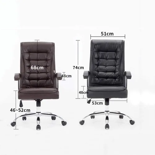 Miniatura 2 de Silla ergonómica comercial con silla de computadora de estudio de conferencias, silla de oficina de masaje reclinable cómoda y larga sentada (D)