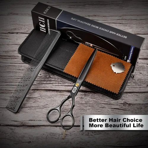 Miniatura 8 de CIICII Tijeras de corte de cabello, juego de tijeras profesionales de pelo de 6.5 pulgadas