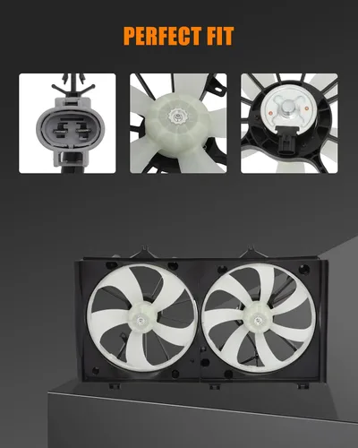Miniatura 5 de Ventilador de refrigeración eléctrico automotriz 2007-2011 para Camry 2.4L AZHZ 328270 lado del pasajero/LH RH Ventilador delgado universal Push
