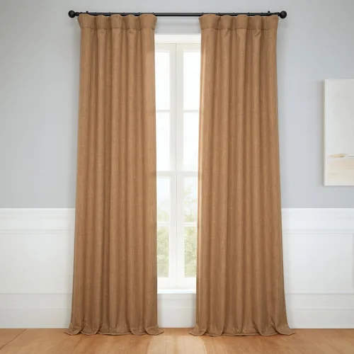 Miniatura 28 de HPD Half Price Drapes - Cortinas de lino sintético para sala de estar (2 paneles) - 100 pulgadas de ancho x 84 pulgadas de largo - Cortinas