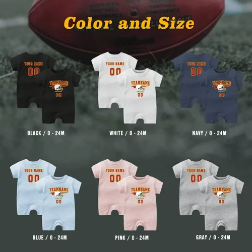 Miniatura 45 de Traje de fútbol personalizado para bebé, hace que tu bebé nombre y número de ropa de fútbol regalos