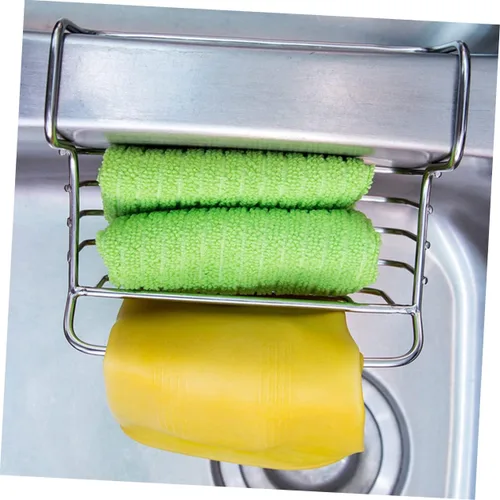 Miniatura 6 de SHOWERORO Escurridor de fregadero, cesta colgante, paño de cocina, colgador de paños de cocina, escurridor de platos, cesta de drenaje