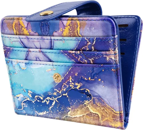 Miniatura 10 de Carteras pequeñas para mujer, diseño delgado y minimalista, tarjetero plegable para bolsillo o bolso, Mariposas negras