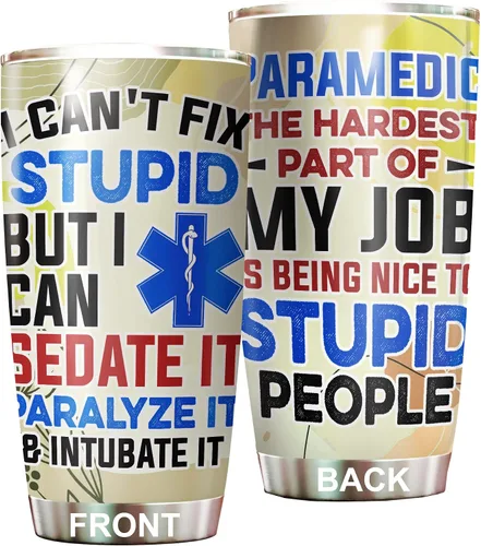 Miniatura 11 de Regalos EMT para Mujeres - Taza de Acero Inoxidable 20oz, Regalos de Apreciación de la Semana Feliz EMS al Por Mayor para Hombres, Accesorios