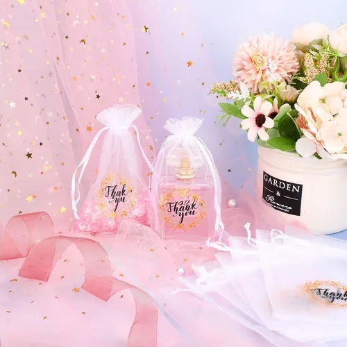 Miniatura 4 de Shappy 100 bolsas de organza blanca a granel de 4 x 6 pulgadas, regalo de boda, bolsas de regalo de malla transparente con cordón para invitados