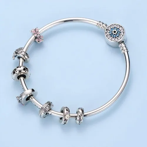 Miniatura 4 de BISAER Colgantes de plata de ley 925 para pulseras, tapones