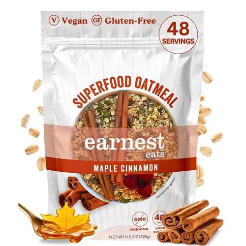 Miniatura 11 de Earnest Eats Superfood Avena – Arándanos Chia Canela – Vegana, sin gluten, 0.18 oz de proteína vegetal, 0.18 oz de fibra, sin azúcar añadida, 24