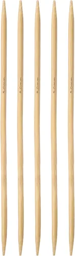 Miniatura 9 de Harfington - 5 piezas de agujas de tejer de bambú de doble punta, tamaño US 1 (2.25 mm), carbonizadas, 7.9 pulgadas (20 cm) rectas para tejer a