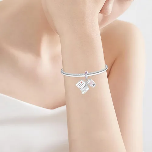 Miniatura 168 de Abalorios de plata de ley 925 con letras de la A ~ Z, para pulseras, collares, Día de San Valentín, Día de la Madre, joyería regalos para mujeres