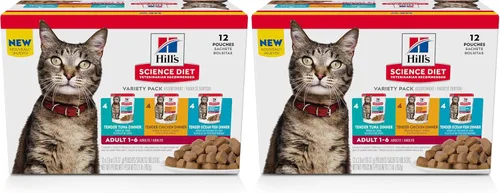 Miniatura 15 de Hill's Science Diet Adulto 1-6, Adulto 1-6 Premium Nutrition, Comida húmeda para gatos, estofado de pescado del océano, bolsa de 2.8 onzas, caja