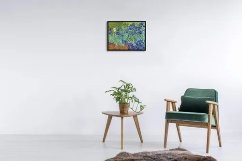Miniatura 2 de Wieco Art Lienzo enmarcado para pared, impresiones de lirios de Van Gogh, flores famosas, pinturas al óleo, reproducción moderna de lienzo giclée