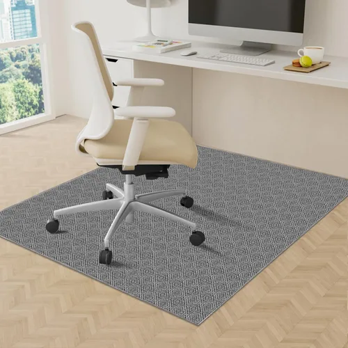 Miniatura 7 de KMAT Alfombrilla para silla de oficina, 36 x 48 pulgadas, protector de suelo de trabajo pesado para madera dura/baldosas, alfombrilla de suelo Negro