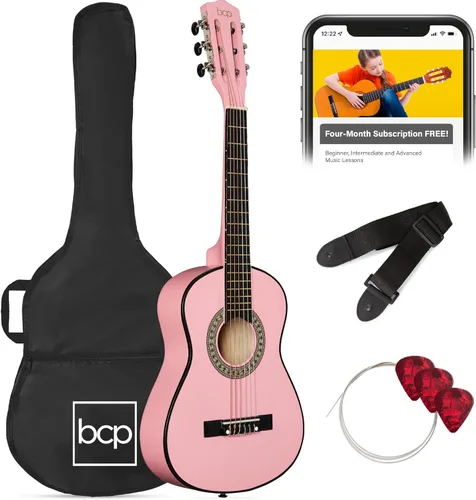 Miniatura 26 de Best Choice Products Kit de Iniciación de Guitarra Acústica de Madera Completa para Principiantes de 38 Pulgadas con Funda de Transporte, 6 Púas