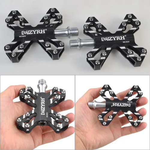 Miniatura 6 de ThinkTop 3 Cojinetes Ultraligero MTB BMX Road Mountain Bike Pedales Plataforma Plana Aluminio Sellado Ever Lubrique Teniendo Eje 9/16 Pulgadas