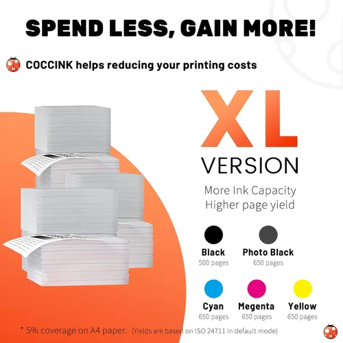 Miniatura 3 de Cartuchos de tinta COCCINK 273XL remanufacturados con Epson 273 XL T273 Work with XP-520 XP-620 XP-610 XP-600 XP-800 XP-810 XP-820 Printer Combo