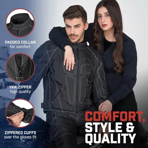 Miniatura 2 de WICKED STOCK Chaqueta de motocicleta para hombre, motociclismo, deportes de potencia, equipo de equitación, motocross, carreras, aventura