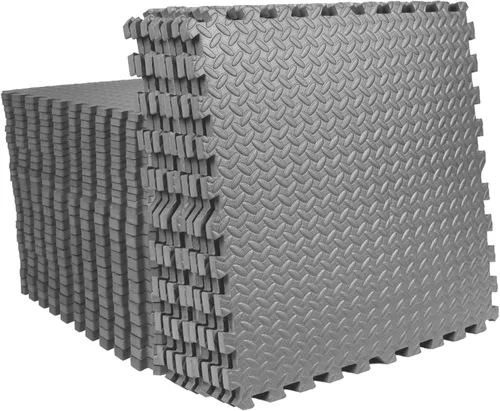 Miniatura 12 de Mat Block Piezas de espuma entrelazadas de rompecabezas de 24 pies cuadrados, 1/2 pulgada, 6 piezas, tapete de espuma EVA para equipo de ejercicio