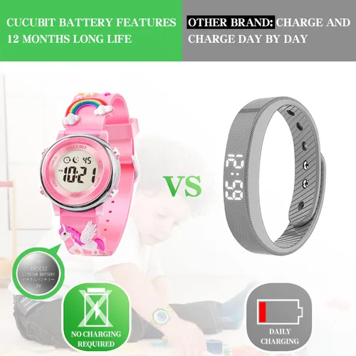 Miniatura 19 de Recordatorio diario de reloj de entrenamiento para ir al baño, resistente al agua, larga duración de la batería, temporizador de entrenamiento