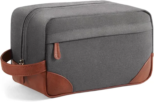 Miniatura 14 de Vorspack Neceser de viaje – Neceser colgante para hombre, resistente al agua, bolsa de afeitar de lona para viajes, Azul marino, M, Classic